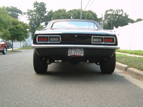 1968 Chevrolet Camaro Convertible V8 Black Excellent Condtion Restored, image 7