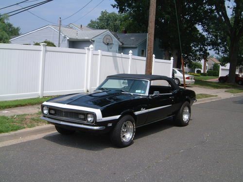 1968 Chevrolet Camaro Convertible V8 Black Excellent Condtion Restored, image 8