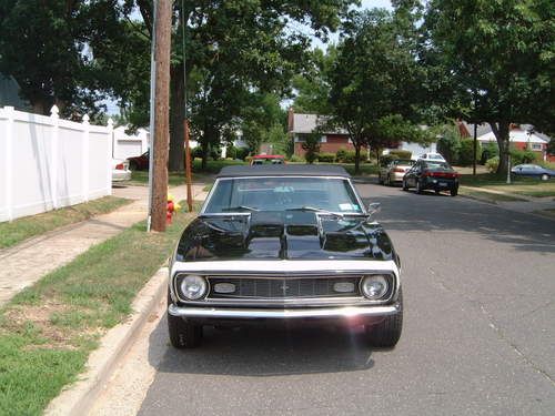 1968 Chevrolet Camaro Convertible V8 Black Excellent Condtion Restored, image 10