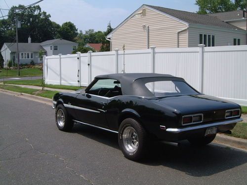 1968 Chevrolet Camaro Convertible V8 Black Excellent Condtion Restored, image 11