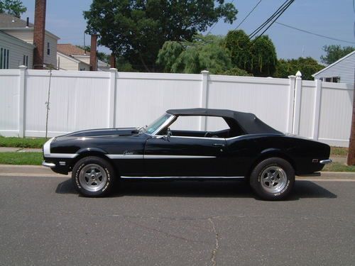 1968 Chevrolet Camaro Convertible V8 Black Excellent Condtion Restored, image 13