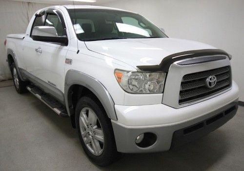 07 white toyota tundra ltd 4x4 5.7l v8 auto crewmax leather we finance !!