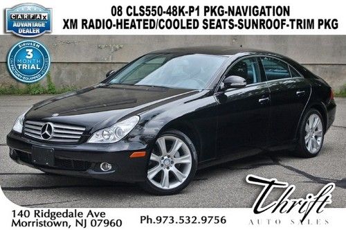 08 cls 550-48k-p1 pkg-navigation-xm radio-heated/cooled seats-sunroof-trim pkg