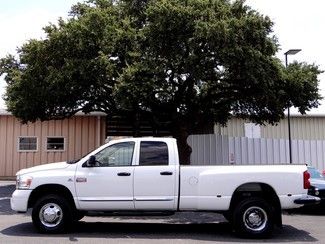 2007 white laramie dually 5.9l i6 4x4 leather heated seats sirius drw spray in