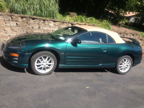 2002 mitsubishi eclipse spyder 6 cyl gt convertible w/leather int &amp; low miles