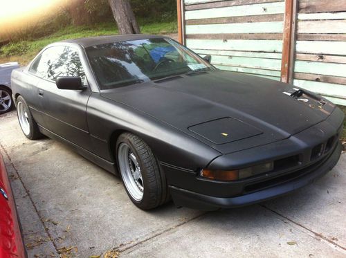 Matte black 1991 bmw 850i 850ci base coupe 2-door 5.0l with ac schnitzer rims