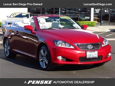 Lexus certified/navigation/hard top convertible/bluetooth/rear camera/18