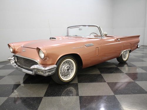 Rare thunderbird bronze, 292 v8, 3-speed manual, matching porthole hardtop, dual