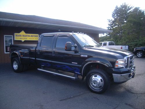 2005 black ford f350 lariat! dually, crew cab, diesel, sunroof, 72,000 miles!