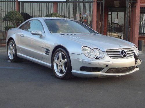 05 mercedes-benz sl55 amg damaged salvage runs! cooling good loaded supercharged