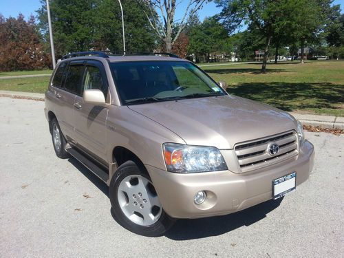 2004 toyota highlander limited v6 awd gold (loaded - navigation, premium sound+)