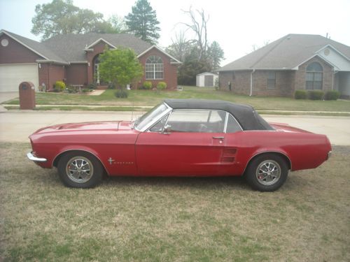 1967 Ford Mustang Convertible, Red.  Fun vehicle to drive on a nice day!, image 3