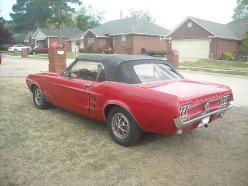 1967 Ford Mustang Convertible, Red.  Fun vehicle to drive on a nice day!, image 4