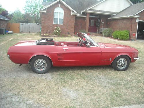 1967 Ford Mustang Convertible, Red.  Fun vehicle to drive on a nice day!, image 17