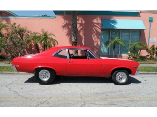 69 nova 350 v8, automatic, 12 bolt rear end, rally stripes, muscle car