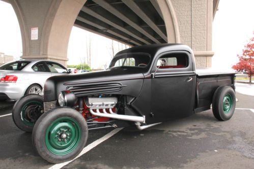 1942 ford pickup, chopped, channeled, hemi, 5 speed, hot rod custom rat