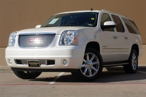 13 white denali xl awd leather quad captains chair roof nav dvd 20  wheel