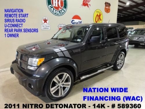 2011 nitro detonator rwd,v6,remote start,nav,cloth,20in whls,14k,we finance!!