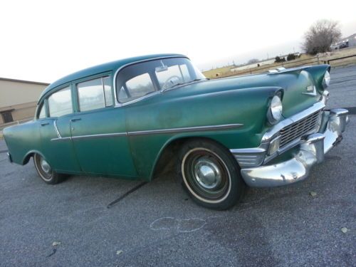 1956 chevrolet bel air 150 local trade in very solid car original patina sedan