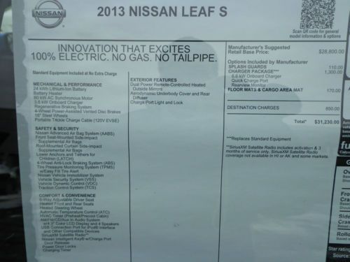 New 13 Leaf S Hatchback Zero Emission Technology Heated Seats Rear Backup Camera, US $29,956.00, image 22