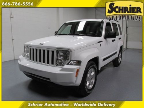 2011 jeep liberty sport 4x4 white sunroof roof rack auxiliary
