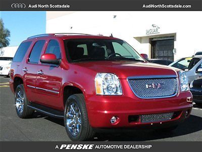 12 yukon denali 4x4 leather sun roof dvd warranty heated seats one owner car fax