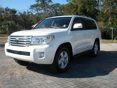 2013 toyota landcruiser 4wd blizzard pearl/tan leather nav cool box we finance