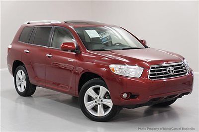 7-day *no reserve* &#039;10 highlander v6 4wd ltd nav jbl sound 3rd row leather clean