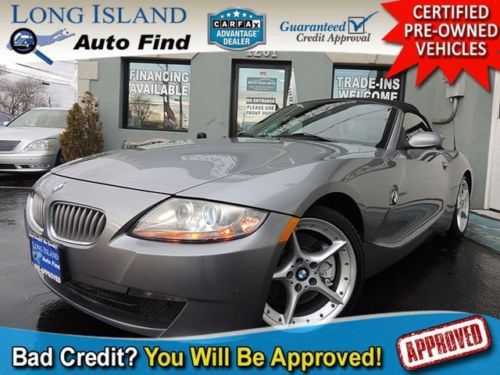 06 z4 roadster red leather manual transmission alloys navigation convertible!