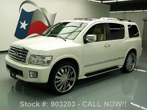 2010 infiniti qx56 sunroof nav rear cam dvd 24&#039;s 71k mi texas direct auto