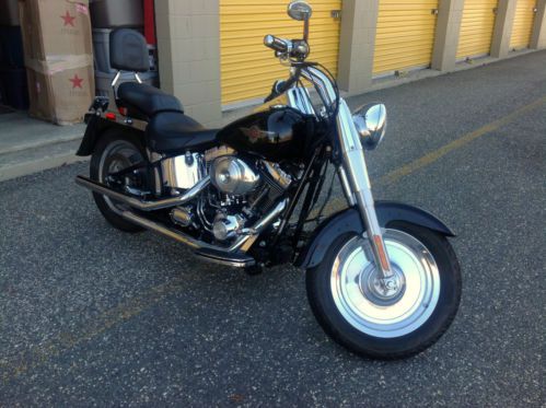 2001 harley davision fat boy black  1001 free shipping tons of xtras