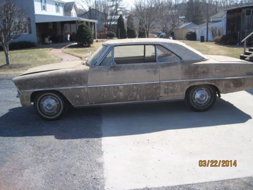 1967chevy ii nova 2 dr hardtop barn find project car gasser