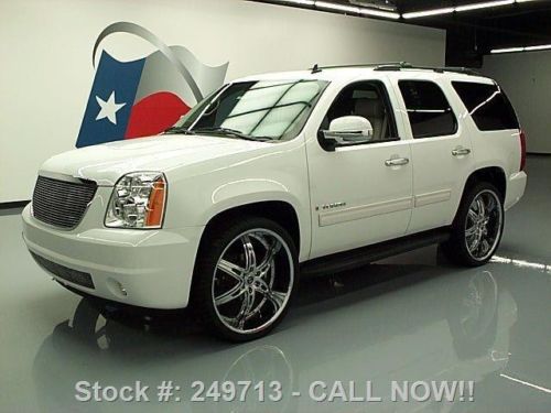 2009 gmc yukon sle leather dual dvd 26&#034; wheels only 41k texas direct auto