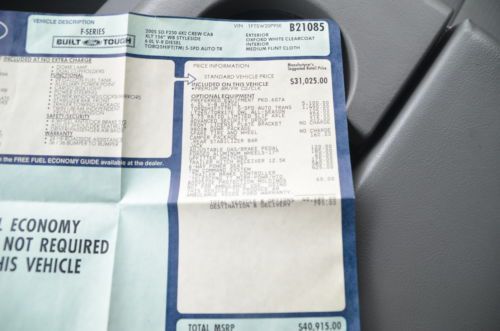 2005 Ford Super Duty F250 Crew Cab XLT 6.0L Diesel NO Accidents, US $12,977.00, image 23