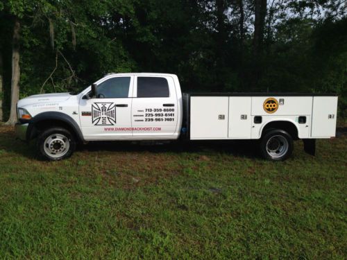 2011 dodge ram 4500 4x4 heavy duty utility body crew cab diesel 131k