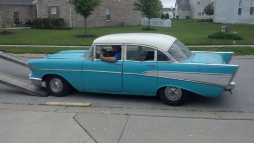 1957 chevrolet chevy bel air car