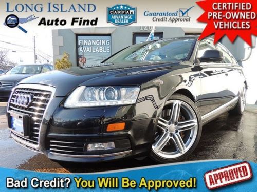 10 audi a6 black clean leather auto  quattro power cruise sunroof bluetooth