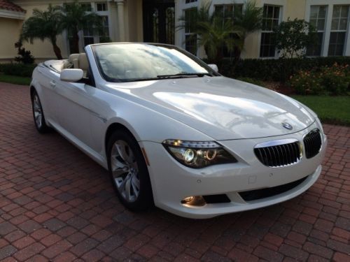 2008 bmw 650i cabrio 24k miles 1-owner heads-up premium loaded