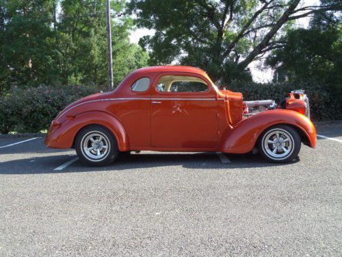 1938 PLYMOUTH 392 HEMI RUMBLE SEAT COUPE, CHOPPED, VINTAGE, HOT ROD, ALL STEEL, image 4