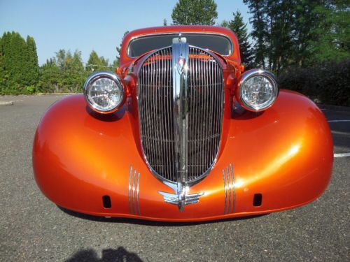 1938 PLYMOUTH 392 HEMI RUMBLE SEAT COUPE, CHOPPED, VINTAGE, HOT ROD, ALL STEEL, image 5