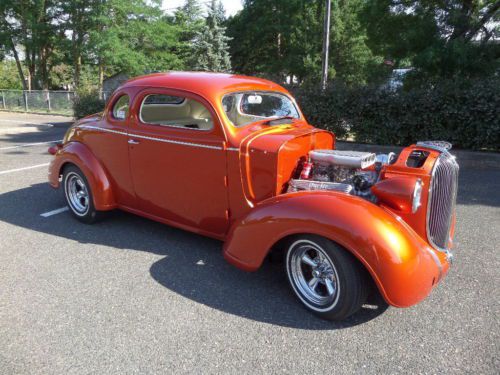 1938 PLYMOUTH 392 HEMI RUMBLE SEAT COUPE, CHOPPED, VINTAGE, HOT ROD, ALL STEEL, image 8