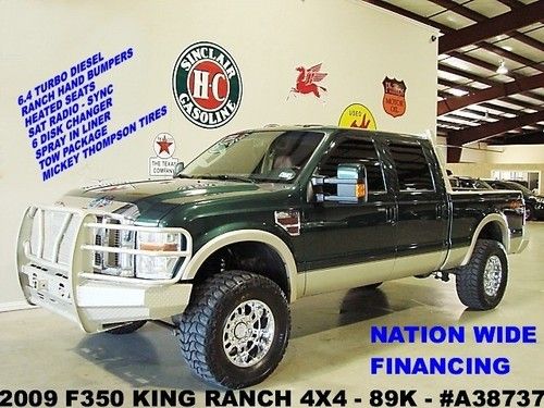 09 f350 king ranch 4x4,diesel,back-up cam,htd lth,sync,18in whls,89k,we finance!
