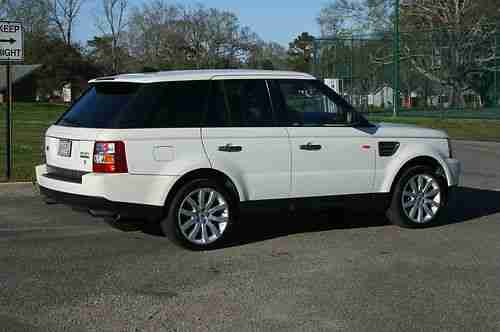 2006 RANGE ROVER SPORT SUPERCHARGED RARE White with Ivory Interior Nav Rear DVD, US $26,800.00, image 3