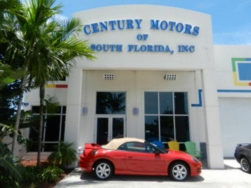 2001 mitsubishi eclipse 2dr conv spyder gt 1-owner low miles red w/ tan top