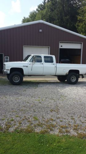 Truck, chevy, chevrolet, crew cab, custom deluxe, 4x4, c/k pickup