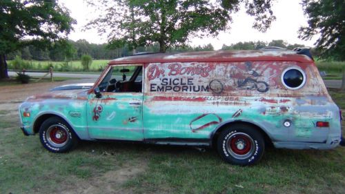 1969 chevrolet panel truck / rat rod / dr. bones custom artwork