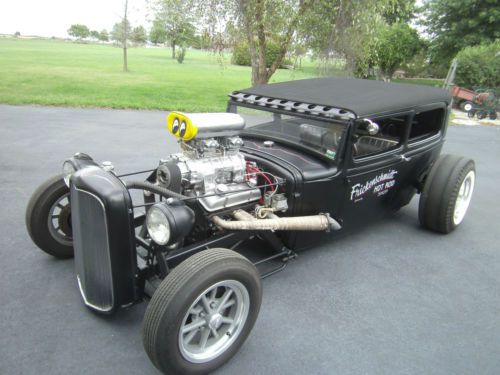 Rat rod hot rod  muscle car 31 model a sedan blown small block chevy