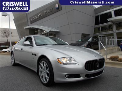 2009 maserati quattroporte certified cpo nav leather low miles warranty silver