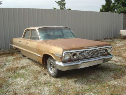 1963 chevrolet impala four door sedan for repair or parts w/parts-7 day n/r