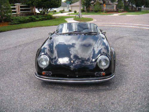 1957 porsche 356 speedster re-creation, black on black, no reserve
